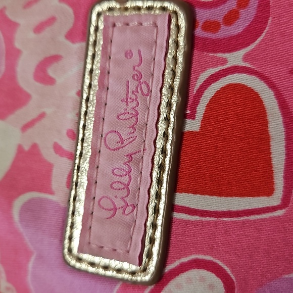 Lilly Pulitzer Pink Heart Zippity Do Cosmetic Bag - Picture 5 of 15